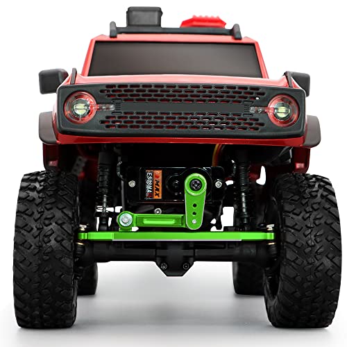 SCX24 Servo EMAX Servo with Servo Mount & Arm & Steering Link Set GR | Metal Gear Steering Servo, SCX24 Upgrade Parts - color: Green