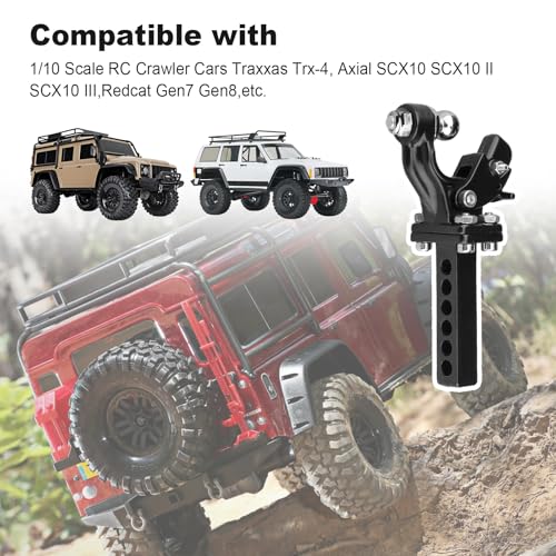 Hobbypark Metal RC Crawler Trailer Hook Simulation Rock Climbing Tow Hook Drop Hitch Receiver for Traxxas TRX4 Axial SCX10 II III Redcat Gen7 Gen8 1/10 Scale