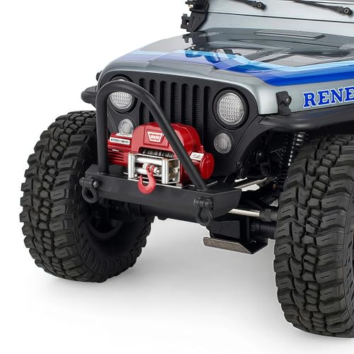AMK RC Winch, 1/10 Metal Winch Kit with Controller, RC Crawler Accessory for TRX4 TRX6 Axial SCX10 D90 CC01 TF2 Wrangler 90046 90047 D110 (Red) - color: Red