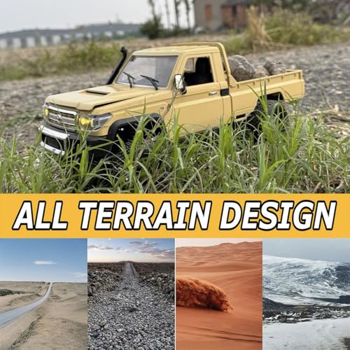 HLSFWDRIVE 1/12 RC Crawler MN82 Remote Control Rock Crawler RC Truck 4x4 | Land Cruiser Off Road Pickup All Terrain Full Proportional 2 Speed RTR 280 Motor 2 Batteries Adult