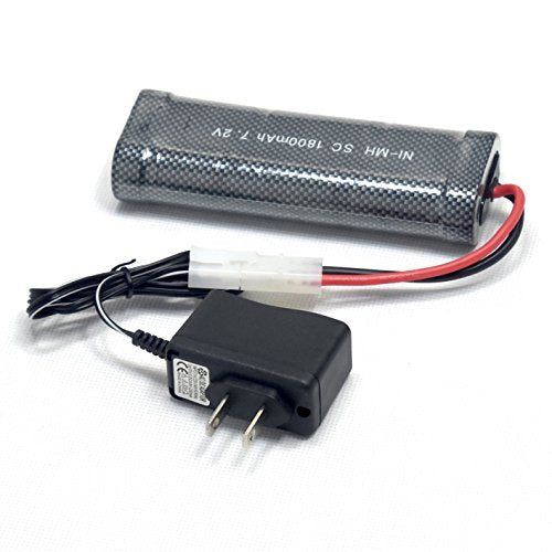 7.2V 1800mAh NiMH Battery KET-2P Female P-to-S Plug & US Charger for RC Car Truck Racing Speed Boat Power Starter