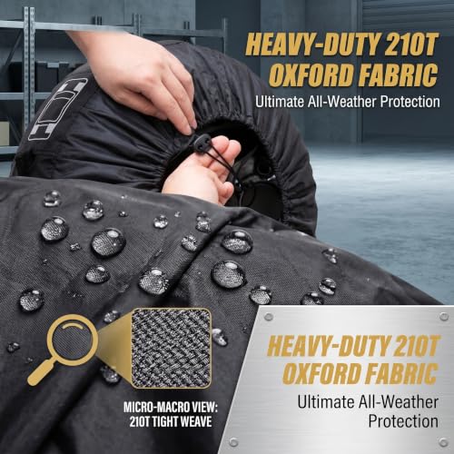 Car Spare Tire Cover, 31.49" Thickened Oxford Fabric Waterproof Portable Tire Storage Bag with Handle, Stable Adjustable Sunscreen Tire Protector, Universal Storage Accessory for Cars (Black)