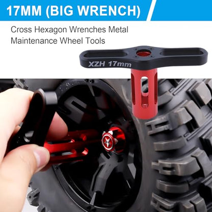 17mm Hex Wrench & Small Cross Wrench RC Tools for 1/8 1/10 Traxxas Arrma Redcat RC Car Truck Crawler Buggy