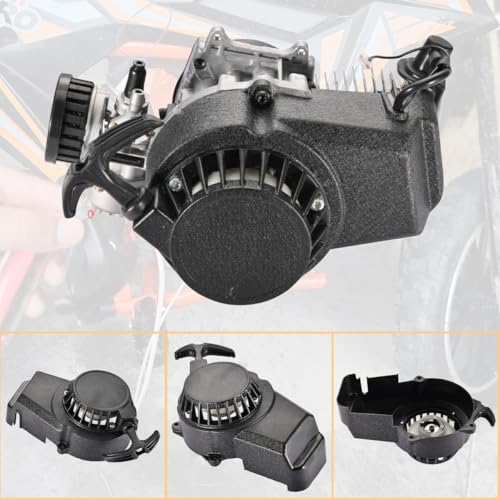 ATV Pull Starter Recoil Assembly, Recoil Start lgnition Coil with Pull Cord, 4 Wheeler Go Kart Parts Accessories, Compatible with 2 Stroke 47cc 49cc 50cc Engine Pocket Dirt Bike ATV