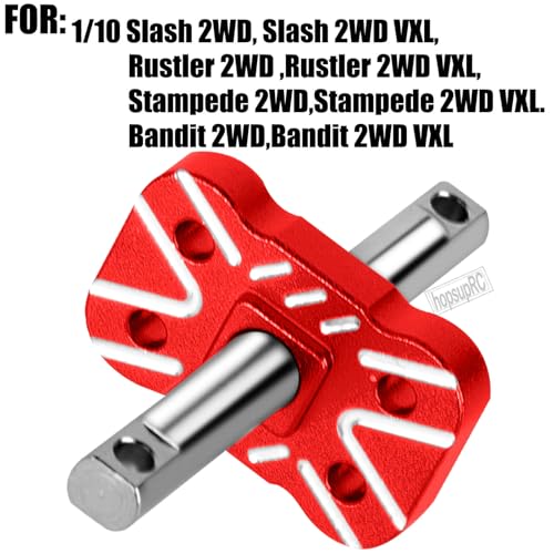 Aluminum Differential Locker Spool Diff Locker Mounts Set Upgrades Part for 1/10 Slash/Rustler/Stampede/Bandit 2WD(VXL),Sealed Differential Case Hops Up.Red - color: Red(for 1/10)
