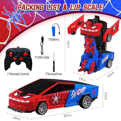 Spider Remote Control Car Cyber-Inspired Transformer Toys Cars | Spider Remote Control Car Cyber-Inspired Transformer Toys Cars - color: Red