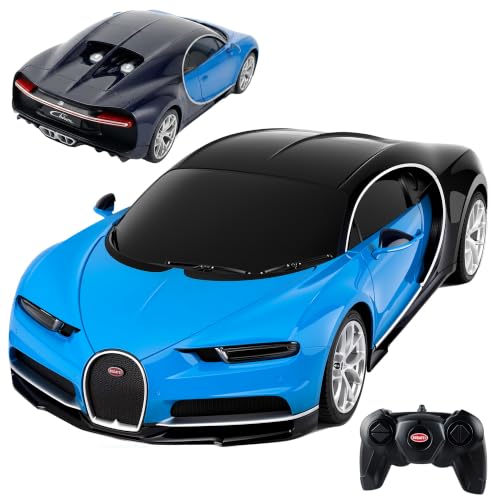 BEZGAR 1:24 Official Licensed Bugatti Chiron Remote Control Car | Official Bugatti Toy Car replica,2.4G stable signal,rubber racing tires,ideal toy for boys ages 4-7, 8-12 and adults - color: Bugatti-1:24 Bugatti Chiron