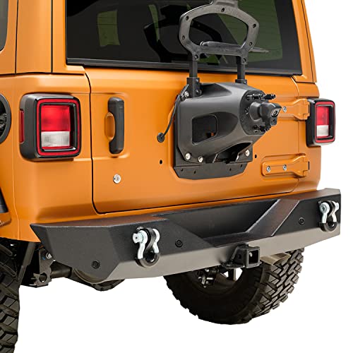 EAG Rear Bumper Rock Crawler with Parking Sensor Bracket Fit for 18-22 Wrangler JL