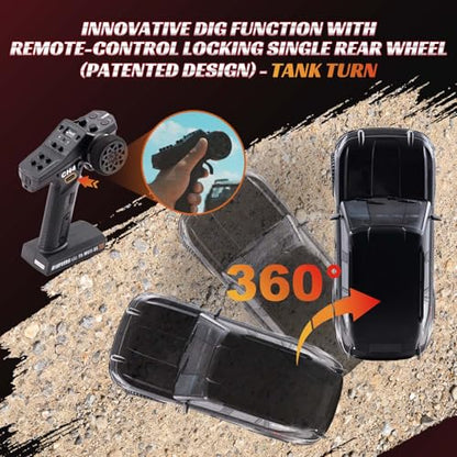 FMS Canyon 1/10 RC Crawler with Innovative DIG System LCG Chassis,Pro 4x4 RC Rock Truck with Portal Axles, 2-Speed Transmission, Full Metal Oil Shocks,High Simulation Remote Control Car