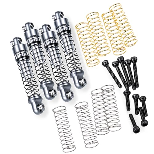 4PCS/1Set Aluminum Shocks 22mm 25mm 28mm Extended Absorber Damper 1/30th for AXIAL SCX30 RC Crawler Car Upgrade Parts - size: 25mm