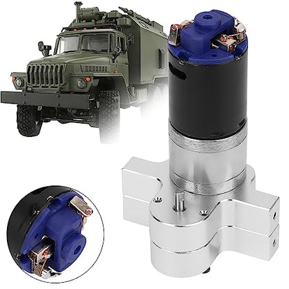 Metal Transfer Case RC Accessory for WPL Henglong B24 B16 B36, 370 CNC Aluminum Gearbox Replacement for RC Crawler Drivetrain Upgrade Kit