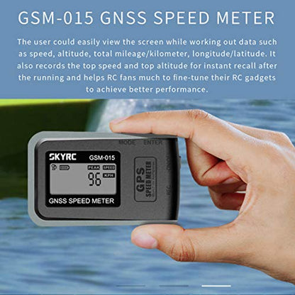 SKYRC GSM-015 GNSS GPS Speed Meter High Precision GPS Tester Height Speed Tester for RC Drones FPV Multirotor Quadcopter Airplane Helicopter