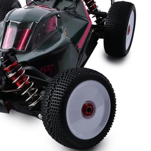 Preglued 17mm Hex RC Buggy Truggy Wheels and Tires 1/8 Scale RC Pin Tires Wheels for 1/8 Arrma Typhon 6S 3S Losi TLR 8IGHT X/E 2.0 XT/XTE Traxxas Team Associated HPI RC Off-Road Tyres (White) - color: White