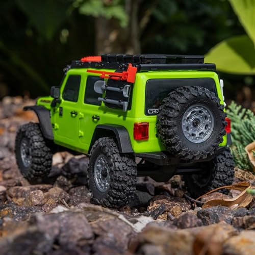 Axial SCX30 1/30 Jeep Wrangler JLU 4X4 RC Truck, RTR, Green | Brushed RC Rock Crawler, Battery & Charger Included, AXI-2261T1 - color: Green