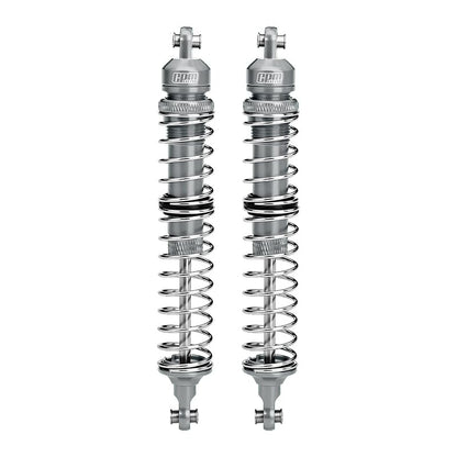 GPM Upgrades Aluminum Front Spring Dampers (130MM) for 1/10 RBX10 Ryft 4WD Scale Rock Bouncer (AXI03005) RC Cars (Gray)