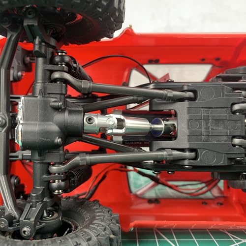 Heavy-Duty Drive Shaft Front Rear Center Shaft with D Shaped Hole Stainless Steel Drive Shaft for TRX4M TRX4M High Trail K10 F150 1/18 RC Crawler Car Upgrade Parts Accessories, 2PCS