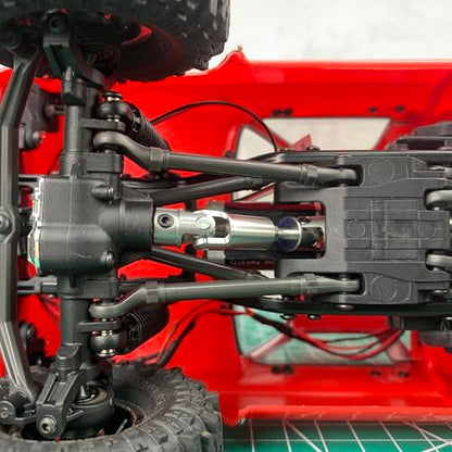 Heavy-Duty Drive Shaft Front Rear Center Shaft with D Shaped Hole Stainless Steel Drive Shaft for TRX4M TRX4M High Trail K10 F150 1/18 RC Crawler Car Upgrade Parts Accessories, 2PCS