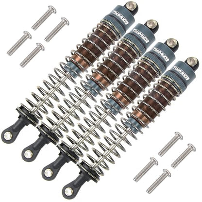 90MM Oil Shock Absorbers Upgrade Compatible with 1/10 RC Crawlers | Fits Tamiya ClodBuster / Bullhead / TRX4 / Axial / D90 - Oil Damper Upgrade - Gray - color: Gray