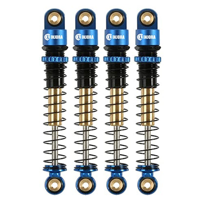 INJORA 43mm Aluminum Threaded Shocks Absorber Damper for 1/24 SCX24 (Blue) - color: Blue