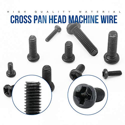 NINDEJIN 650 pcs M1.4 M1.7 M2 M2.5 M3 Round Pan Head Laptop Mini Screw Kit | Carbon Steel, Laptop Computer Screw, for Repairing Most Computers, for Sports Equipment; Lawnmowers; Blowers, Mini Screw Set - style: Pan Head