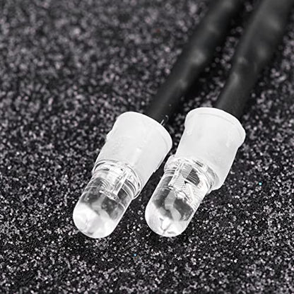RC LED Light, 2PCS 5mm RC Taillight Headlights RC Accessory Headlamps for 1:10 Model Drift RC Car Truck Crawler Vehicle (No. 12 red Light)