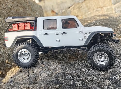 RC 1.0 Beadlock Wheels Offsets -2 Aluminum Rims for AX24 1/18 TRX4M All 1/24 Scale SCX24 Deadbolt RC Crawler Car Wheels Upgrades 4Pc (Silver) - color: Silver