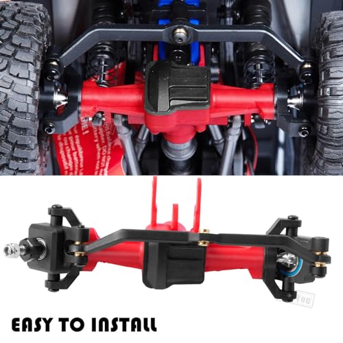 Axles Front Rear Axle w/Steering Servo Mount Upgrades Part for 1/18 TRX4M,Complete Axles Front Rear Axle,Red - color: Red - Portal Axles
