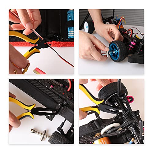 12Pcs RC Tools Kit W/Hex, Phillips, Flat Screwdriver & Plier Socket Wrench | Hobby Tools Kits for Traxxas Arrma RC Car Drone Airplane Helicopter Vehicle Multirotors Models Repair Tool (Blue)