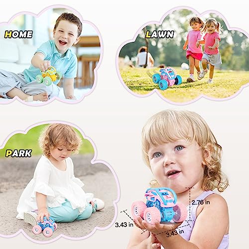 LODBY Car Toys for 2 3 4 Year Old Girls Gifts, Pull Back Cars Toys for Toddler Age 2-6, Monster Trucks for Kids Boys Toys Age 2-6 Year Old Girl Birthday Gifts - style: 3-PACK