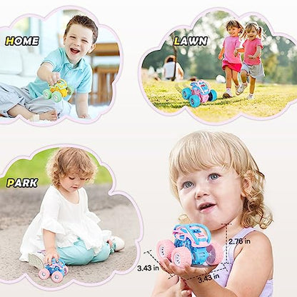 LODBY Car Toys for 2 3 4 Year Old Girls Gifts, Pull Back Cars Toys for Toddler Age 2-6, Monster Trucks for Kids Boys Toys Age 2-6 Year Old Girl Birthday Gifts - style: 3-PACK
