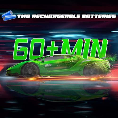 RC Drift Remote Control Car 2.4GHz 1/24 4WD 15KM/H High Speed Racing Sport with LED Lights Drifting Tire Toy for Adults Boys Girls Kids Gift - color: Green