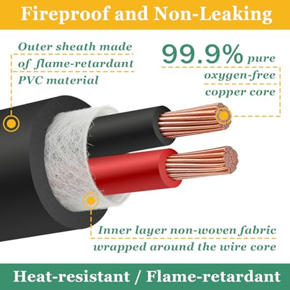 12 Gauge Wire 2 Conductor 12 AWG Electrical Wire Stranded PVC Cord Oxygen-Free Copper Cable 50FT Pure Copper Electrical Wire Cord for LED Lamp Lighting Strips Automotive (12AWG-2C, 50FT)… - size: 50FT, style: 12AWG-2C