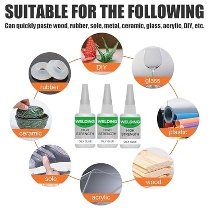 Welding Glue, Welding High-Strength Oily Glue, Universal Super, Instant Bonding, Strong Adhesion, 50g.4pcs - color: Glue4pcs