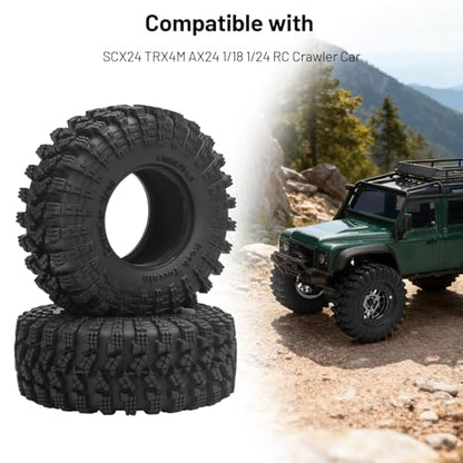 1.3 Crawler Tires, daitoku 70 * 33 * 25mm 1.3 RC Tires for SCX24 TRX4M AX24 1/18 1/24 RC Crawler - style: Style F