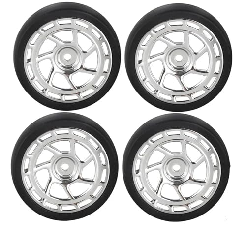 Rc Repairs Spare For Ldrc AE86 A86 LD1801 LD1802 LD1803 LD1804 A01 A02 1/18 4pcs 31mm RC Hard Drift Tire Wheel Hard Tyre RC Car Upgrade Parts(Silver C) - color: Silver C