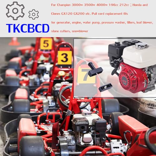 Pull Start Cord Rope 140mm 3.5mm String Compatible with Honda GX160 | generator, water pump GX200 196 212 224 cc Generator Pressure Washer Snow Blower ATV MTD (2 pull start handle,5× rope) - size: 5× Rope