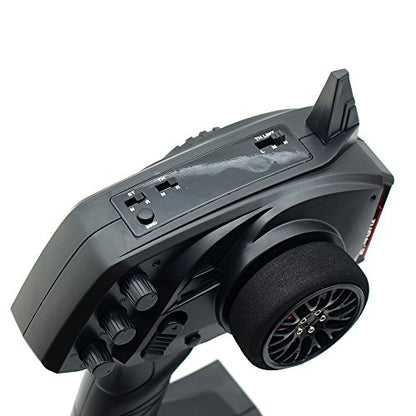 INJORA RC Parts 3CH 2.4G Anti-Jamming Radio Remote Control Transmitter with Receiver for RC Car/RC Boat (Transmitter & Receiver)