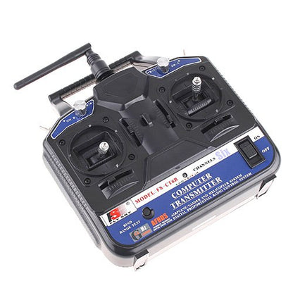 2.4G FS-CT6B 6 CH Radio Model RC Transmitter & Receiver PPM/GFSK Heli/Airplane/Glid 12V DC