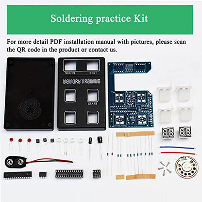 Soldering Practice Kit Memory Training Kit Electronic DIY Kits Soldering Projects Electronic Solder Kits for Adult