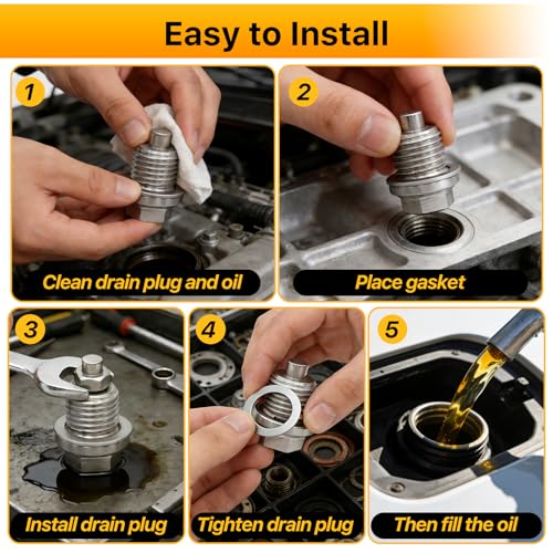 720PCS Crush Washer Kit, Aluminum Oil Drain Plug Gasket Assortment | 18 Sizes Crush Washer Oil Drain Plug, Automotive Engine Crush Washers (M6 M8 M10 M12 M14 M16 M18 M20 M22 M24) - size: 720PCS((M6-M24))