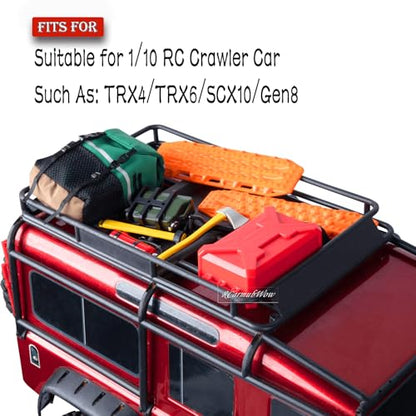 RC Crawler Accessories Roof Simulation Decoration Box Luggage Bag Recovery Board for 1/10 Trx4 Trx6 Axia1 SCX10 Red cat(Style B) - style: StyleB(1set)