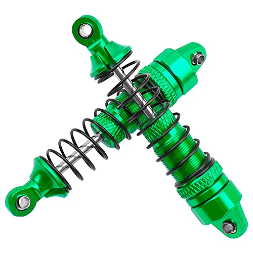 Aluminum Front & Rear Shocks Absorber Dampers Suspension Shocks #7660 7665 Compatible with Traxxas 1/18 LaTrax Teton Desert Prerunner RC Car (Green) - color: Green