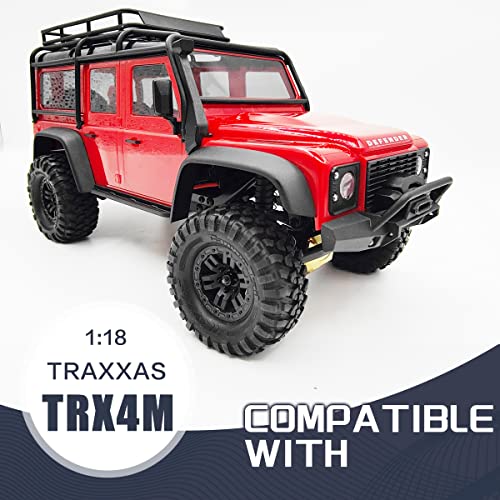 Brass Steering Links Aluminum Servo Horn and Servo Mount for 1/18 TRX4M RC | Upgrade Parts for TRX-4M,Weighted Rod Tie Linkage,CNC Machined,Easy Assembly,Precision Fit