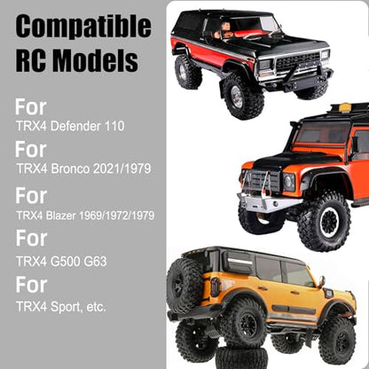 TRX4 TRX6 Chassis Armor Upgrade Set 7Pcs - Metal Chassis Armor, Axle Protector, Skid Plate & Electronics Box Armor for 1/10 RC Crawler TRX4 TRX6 82046-4 92076-4 K5 Upgrade