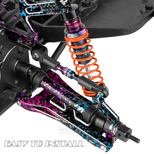 RC Rear Drive Shaft CVD & Front Axles Upgrades Part for 1/10 Slash 2WD/Slash VXL 2WD,Stainless Steel #45 Driveshaft with Hex,Colorful - color: Colorful - Parts