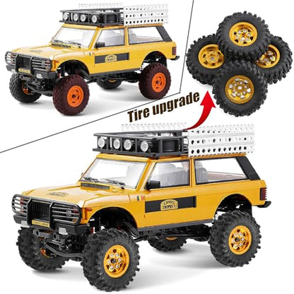1.0"RC Aluminum Beadlock Wheel and Crawler Tires set OD 51mm (w/Foam Inserts Fit) 7mm Hex for 1/18 1/24 RC Crawler car Axial 90081 AX24 FCX24M FMS SCX24 R310