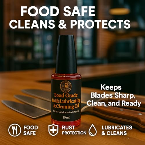 Horace Whitlock Knife Pivot Oil – Premium Food-Safe Lubricant for Folding Pocket Knives, Bearings & Washers | Precision Needle Applicator | 20 ml (0.68 oz)