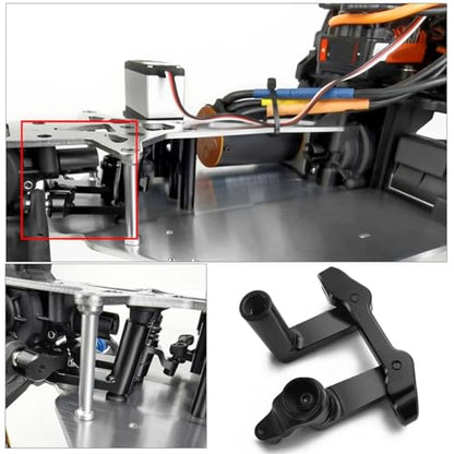 RC Vehicles Parts for Baja for Rey 1/10 RC for Rock Crawler for Buggy for Desert Truck Upgrade Parts Aluminum Steering Bellcrank Set rc Car Modified Accessories