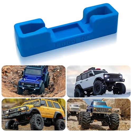 RC Car Stand RC Stand Simulation and Static Display RC Work Stand for 1/18 1/24 TRX4M SCX24 FCX18 FCX24 Remote Control Car (Blue & Green) - color: Blue & Green