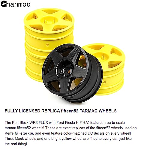1/10 RC Racing Rally Tires 12mm Hex Wheels Rims and Rubber On Road Tyres for 1/10 RC On-Road Car HPI KYOSHO Tamiya XV01 XV02 TA06 TT01 TT02 PTG2 144001 A959 RC Rally Drift Car 4PCS (Yellow A) - color: Yellow a